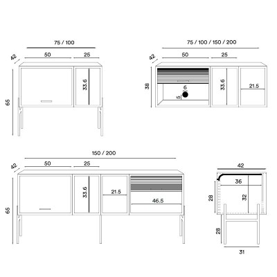 Dimensiones Hifive cabinet system de Northern. Descubre toda la colección en Moisés showroom Dimensiones Hifive cabinet system de Northern. Descubre toda la colección en Moisés showroom