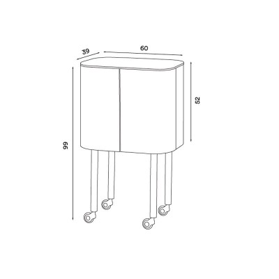 Dimensiones Loud bar con ruedas de Northern Dimensiones Loud bar con ruedas de Northern