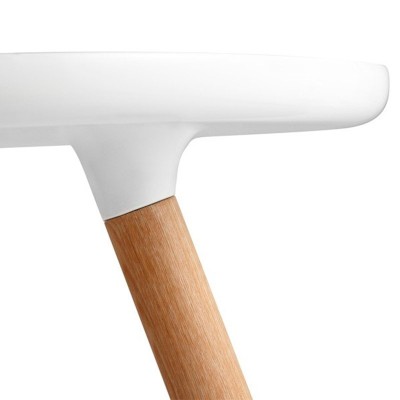 detalle pata fresno mesa Tablo pequeña color blanco de Normann copenhagen detalle pata fresno mesa Tablo pequeña color blanco de Normann copenhagen