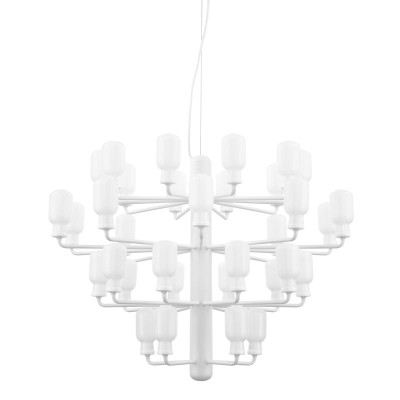 Lámpara Amp Chandelier grande color branco cristal blanco de Normann copenhagen Lámpara Amp Chandelier grande color branco cristal blanco de Normann copenhagen