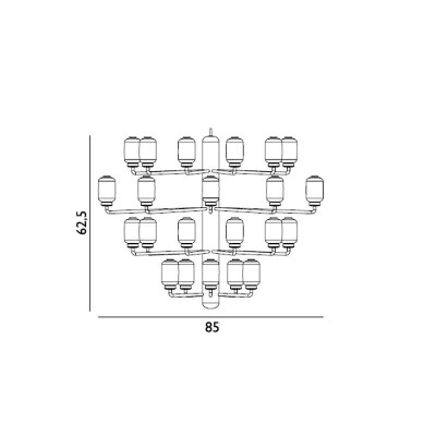dimensiones Lámpara Amp Chandelier grande de Normann copenhagen dimensiones Lámpara Amp Chandelier grande de Normann copenhagen