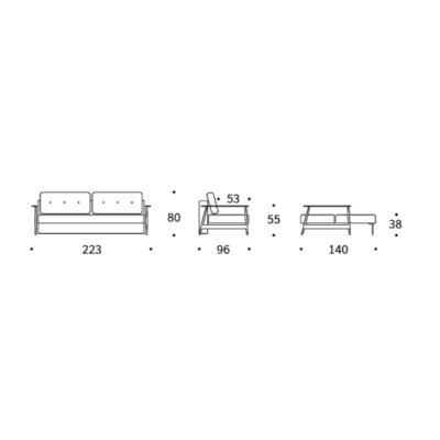 dimensiones Sofá cama Eluma deluxe button de Innovation living dimensiones Sofá cama Eluma deluxe button de Innovation living