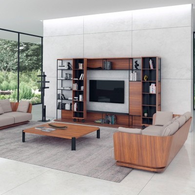 salón Mueble de TV Literatura Open nogal de Punt Mobles