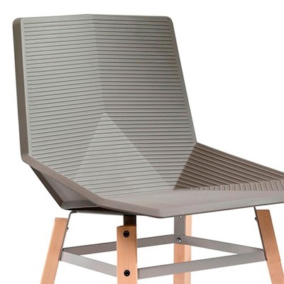 detalle Silla Green patas madera Mobles 114 asiento beige