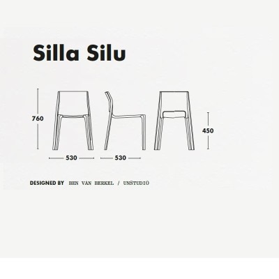 Medidas silla Silu de Ondarreta Medidas silla Silu de Ondarreta