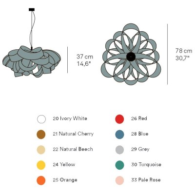 dimensiones y colores Lámpara AgathaSP de Luzifer dimensiones y colores Lámpara AgathaSP de Luzifer