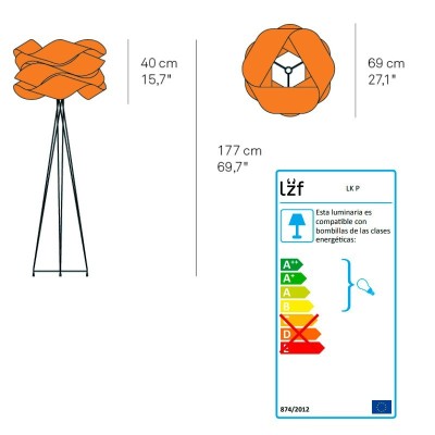 dimensiones lámpara pie Link de Luzifer dimensiones lámpara pie Link de Luzifer