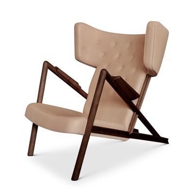 Frente sillón Grasshopper nogal de Finn Juhl en Moises Showroom Frente sillón Grasshopper nogal de Finn Juhl en Moises Showroom