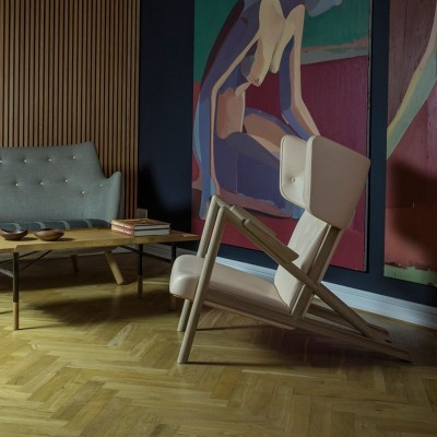Ambiente sillón Grasshopper roble de Finn Juhl en Moises Showroom Ambiente sillón Grasshopper roble de Finn Juhl en Moises Showroom