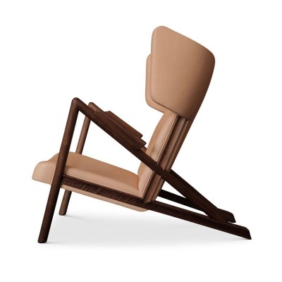 Perfil sillón Grasshopper nogal de Finn Juhl en Moises Showroom Perfil sillón Grasshopper nogal de Finn Juhl en Moises Showroom
