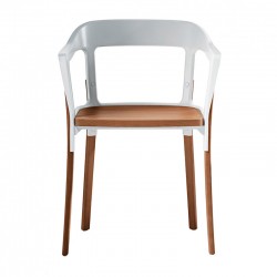 Silla Steelwood Magis patas madera haya blanca Silla Steelwood Magis patas madera haya blanca