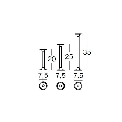 dimensiones candelabros de mesa Officina Magis dimensiones candelabros de mesa Officina Magis