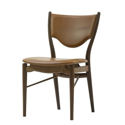 Silla 46 de Finn Juhl tapizado cuero sin brazos en Moises Showroom Silla 46 de Finn Juhl tapizado cuero sin brazos en Moises Showroom