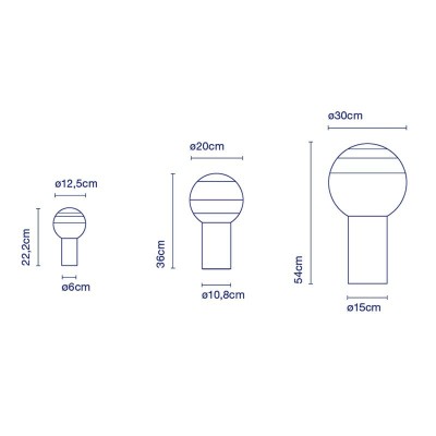 dimensiones lámparas sobremesa dipping light de Marset dimensiones lámparas sobremesa dipping light de Marset