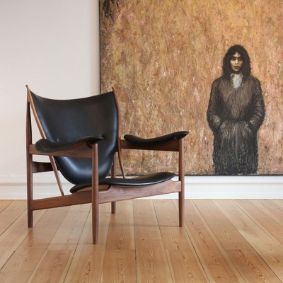 Chieftain chair de Finn Juhl tapizado piel madera nogal en Moises Showroom Chieftain chair de Finn Juhl tapizado piel madera nogal en Moises Showroom
