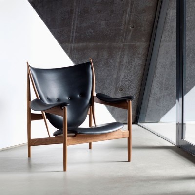 Chieftain chair de Finn Juhl tapizado piel madera nogal en Moises Showroom Chieftain chair de Finn Juhl tapizado piel madera nogal en Moises Showroom