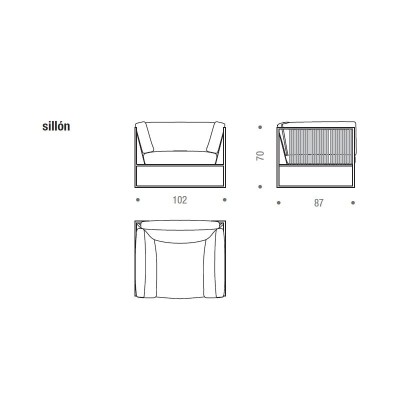 Medidas sillon arpa de MDF Italia en Moises Showroom Medidas sillon arpa de MDF Italia en Moises Showroom