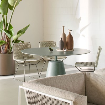 Silla Neil Twist Chair de MDF Italia crudo estructura bronce Silla Neil Twist Chair de MDF Italia crudo estructura bronce