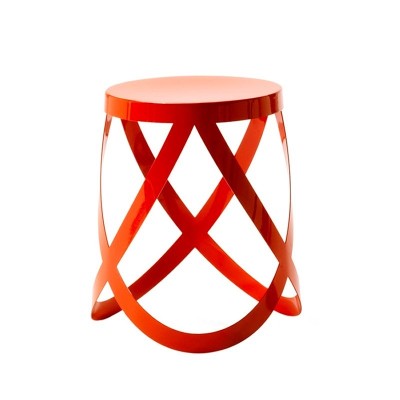 Taburete Ribbon bajo rojo Cappellini Taburete Ribbon bajo rojo Cappellini