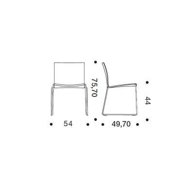 Medidas silla M1 de Mdf Italia Medidas silla M1 de Mdf Italia