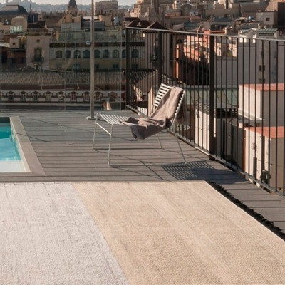 terraza Alfombra Tres Stripes negro Nanimarquina terraza Alfombra Tres Stripes negro Nanimarquina