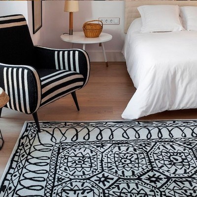 dormitorio con alfombra Estambul Nanimarquina dormitorio con alfombra Estambul Nanimarquina