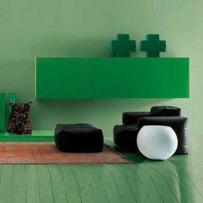 salón con Botiquín Cross verde Cappellini salón con Botiquín Cross verde Cappellini