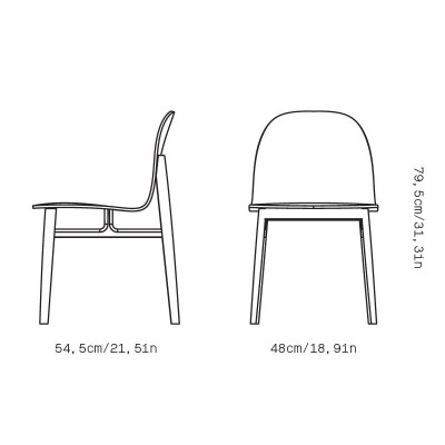 Medidas silla Terra Wood de Omelette-Ed en Moises Showroom Medidas silla Terra Wood de Omelette-Ed en Moises Showroom