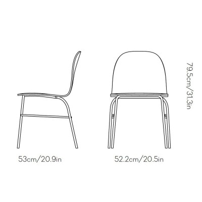 Medidas Silla Terra Metal de Omelette-Ed en Moises Showroom Medidas Silla Terra Metal de Omelette-Ed en Moises Showroom