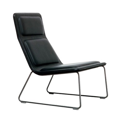 Butaca Low pad piel negra Cappellini Butaca Low pad piel negra Cappellini