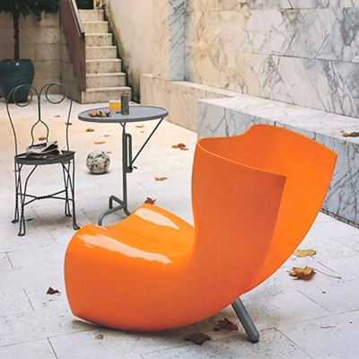 terraza Silla Felt naranja Cappellini terraza Silla Felt naranja Cappellini