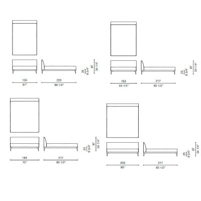 dimensiones cama Bed cappellini dimensiones cama Bed cappellini