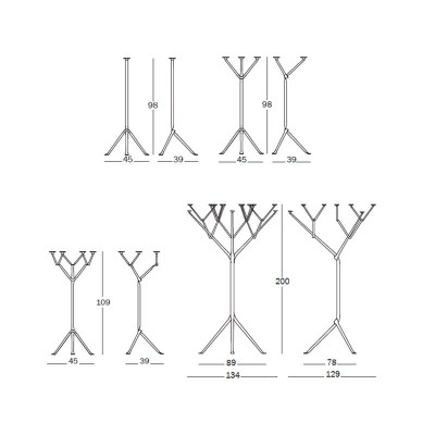 dimensiones Candelabros de pie Officina Magis dimensiones Candelabros de pie Officina Magis