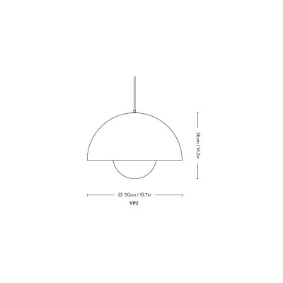 dimensiones Flowerpot VP2 AndTradition dimensiones Flowerpot VP2 AndTradition