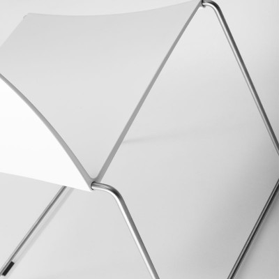 Silla M1 Outdoor de MDF Italia color blanco base acero inoxidable Silla M1 Outdoor de MDF Italia color blanco base acero inoxidable