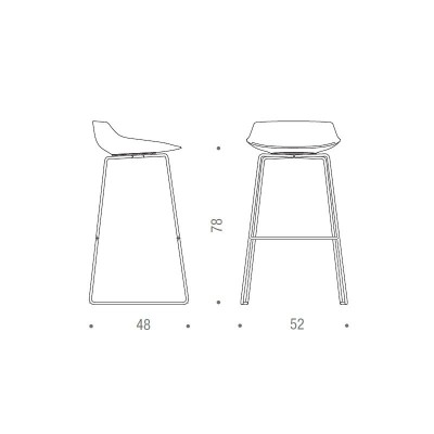Taburete Flow Stool base patín de MDF Italia Taburete Flow Stool base patín de MDF Italia