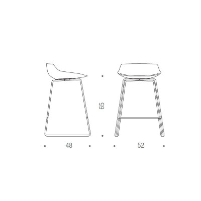 Taburete Flow Stool base patín de MDF Italia Taburete Flow Stool base patín de MDF Italia