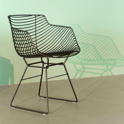Silla Flow Filo Slim bronce de MDF Italia en Moises Showroom Silla Flow Filo Slim bronce de MDF Italia en Moises Showroom