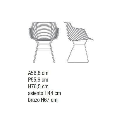 Silla Flow filo Slim de MDF Italia Silla Flow filo Slim de MDF Italia