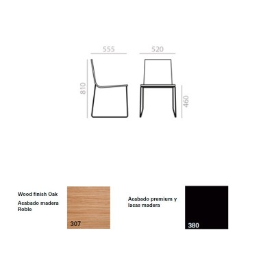 dimensiones silla Lineal SI0582 Andreu World dimensiones silla Lineal SI0582 Andreu World