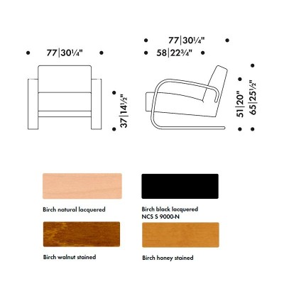 acabados madera sillón 400 Tank Artek acabados madera sillón 400 Tank Artek