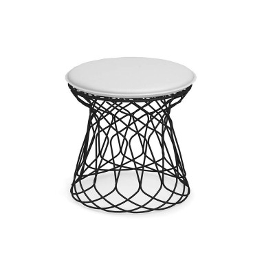 pouf Re-Trouvè negro cojín blanco Emu pouf Re-Trouvè negro cojín blanco Emu