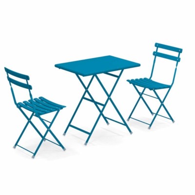 Arc en ciel Emu pack 2 chaises et table d’extérieur Arc en ciel Emu pack 2 chaises et table d’extérieur