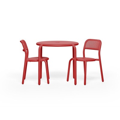 silla y mesa Toní Fatboy rojo industrial silla y mesa Toní Fatboy rojo industrial