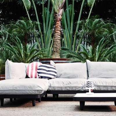 terraza con sistema Palleti Fatboy gris claro terraza con sistema Palleti Fatboy gris claro