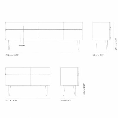 Medidas Reflect Sideboard Muuto en Moises Showroom Medidas Reflect Sideboard Muuto en Moises Showroom