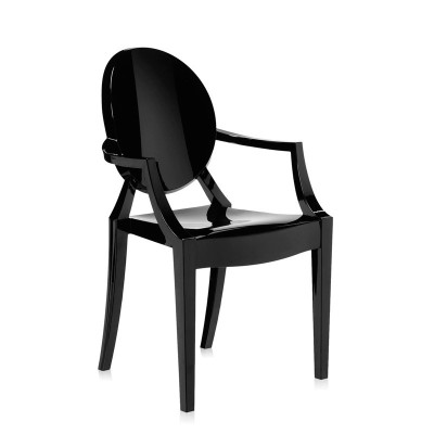Louis Ghost Kartell negro brillante Louis Ghost Kartell negro brillante