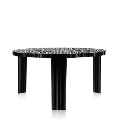 mesa baja T- Table Kartell negra mesa baja T- Table Kartell negra