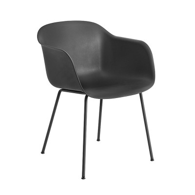 Silla fiber armchair tube de muuto color negro Silla fiber armchair tube de muuto color negro