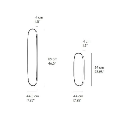 Medidas espejo Framed Mirror Large de Muuto en Moises Showroom Medidas espejo Framed Mirror Large de Muuto en Moises Showroom